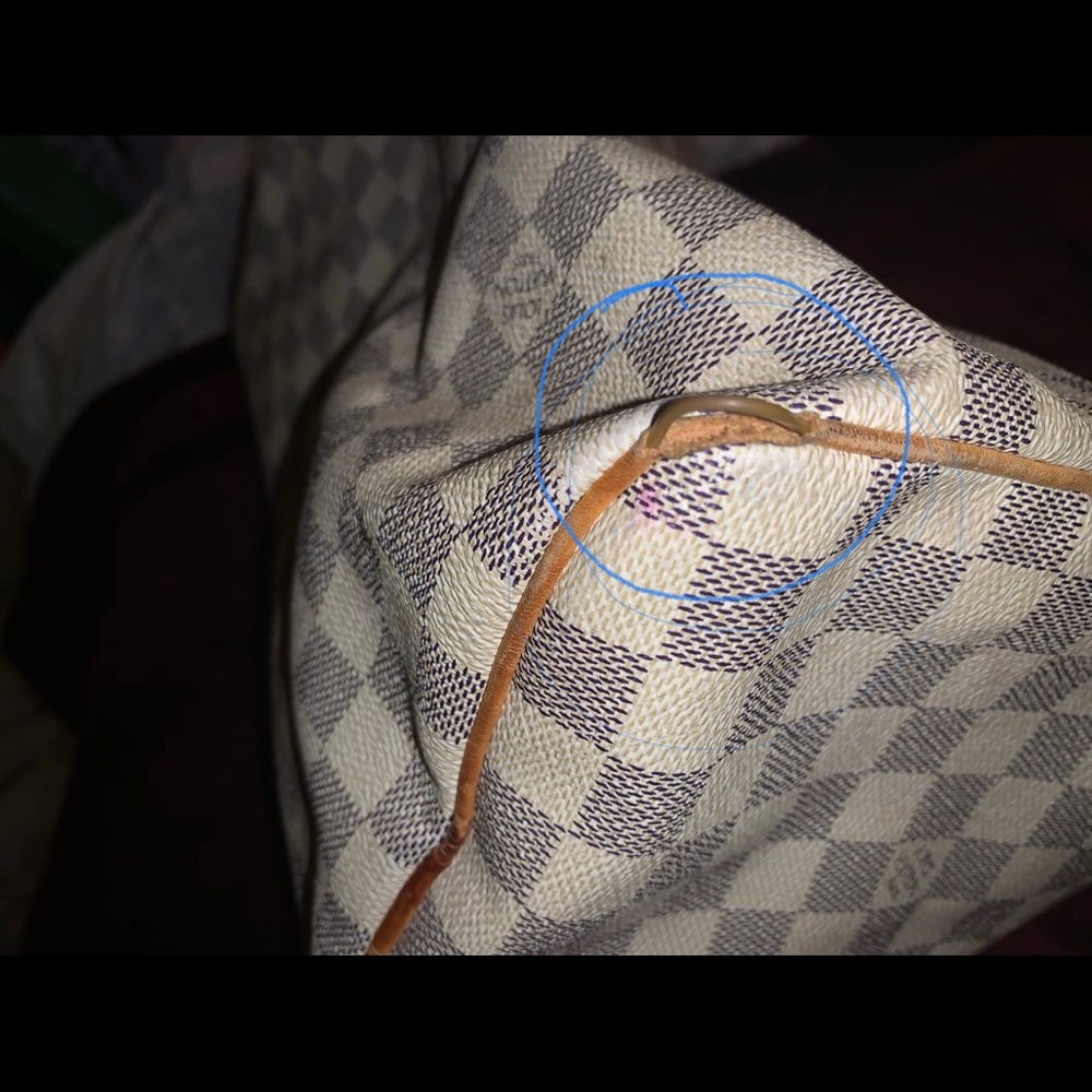 Preloved Louis Vuitton Speedy Damier Azur 30 Ivory - Picture 3 of 8